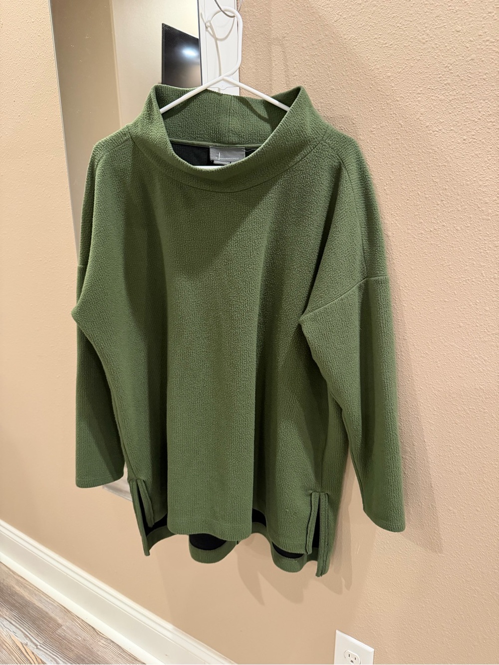 Anthropologie Olive Green Funnel Neck Sweater